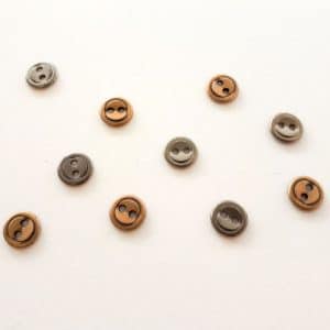 Tiny vintage metal buttons in two colours
