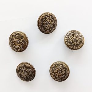 Brass Edelweiss buttons